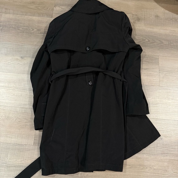 Liz Claiborne Classic Black Trench Coat - Picture 4 of 5